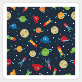 Rockets Planets and Stars Sticker